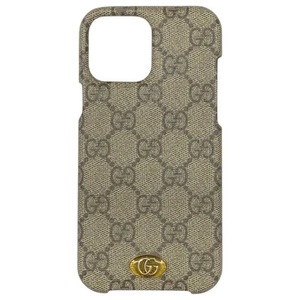 GUCCI iPhone 13 Pro Case GG Supreme Brown New - Picture 1 of 10