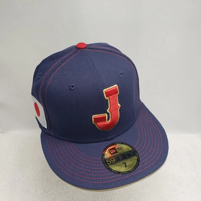 Japan Baseball New Era Navy 2023 World Baseball Classic 59FIFTY Fitted Hat Sz 7  - Image 1 of 4