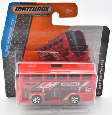 Matchbox MBX Two-Story Bus 6/120 2014 Superfast short card - Image 1 of 2