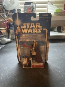 Figura de acción Star Wars Attack of the Clones Qui-Gon Jinn Hasbro juguete para niños NUEVO - Imagen 1 de 6