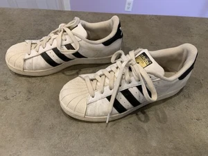 Adidas Superstar Black Stripes Men’s Size 8.5 - Picture 1 of 7