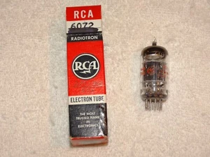 1 x 6072A(12AY7)G.E. Tube*Black Plate*NOS*Super Strong Balanced*5 STAR*#9 - Picture 1 of 4