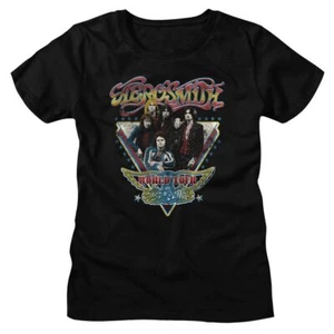 Ladies Aerosmith World Tour Music Shirt - Picture 1 of 2