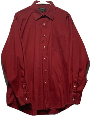 Camisa Alexander Julian Hombre Abotonada Manga Larga Roja Talla L 16 16 1/2 34/35 Foto 1 de 4