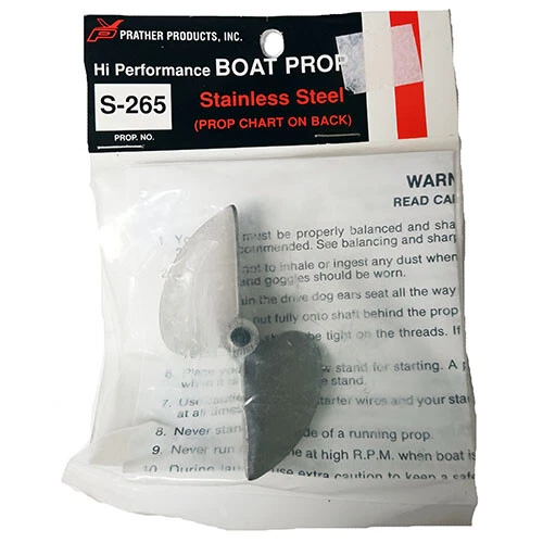 Prather Products Hi Performance Stainless Steel Boat Prop 2.61" D/4" Pitch S-265 - Image 1 of 1