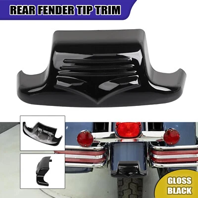 Black Rear Fender Tip Trim For Harley Road King Electra Glide Heritage Softail - Image 1 of 4