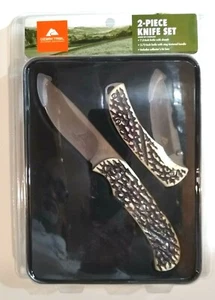 OZARK TRAIL, 2 PIECE KNIFE SET IN COLLECTORS TIN, STAINLESS STEEL,NEW - Picture 1 of 4