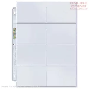Ultra Pro PLATINUM SERIES 8 Pocket Pages for Telephone Cards, Carded Coins - 10 - Picture 1 of 1