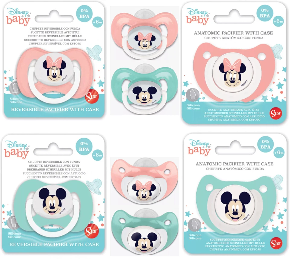 STOR, S.L. Disney Baby Schnuller Wendeschnuller Schlafschnuller Spielschnuller ab 6 Mon. ☆