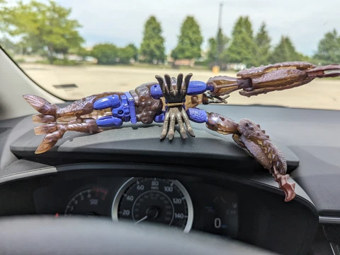 TRANSFORMERS 1997 Beast Wars Tripredacus Sea Clamp incomplete Cover
