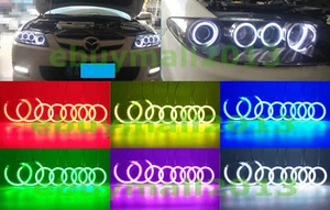 8 Clear RGB Halo Ring Demon Devil Angel Eyes For Mazdaspeed6 Atenza Mazda 6 2002 - Picture 1 of 18