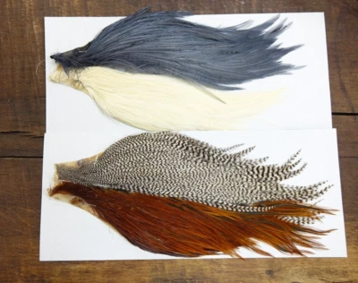 Tyers 4 Color STARTER CAPE Set #K4SET Hareline grizzly brown blue dun cream - Bild 1 von 4