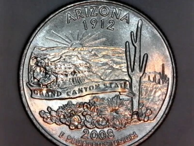 2008-D Arizona State Washington Quarter   US Mint Roll  Uncirculated - Image 1 of 4