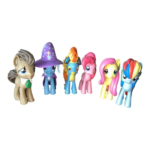 My Little Pony lot of six trixie Lulamoon Magician Purple Hat 6 in Tall A247 155 Cover