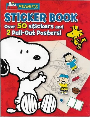PEANUTS Snoopy coloring 50+ Sticker Book With 2 Posters (New) by Bendon  - Image 1 of 3