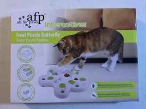 AFP All for Paws Butterfly Puzzle Cat Feeder Treat Game Maze Toy Brain - Picture 1 of 4