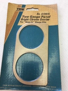 TRW Bright Chrome Snap-In Two Gauge Panel 2 29/32" Gauge. Made In USA - Bild 1 von 1