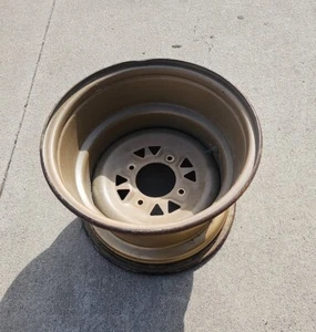 Rim Rear Wheel Gold 12x8 0402-006 Arctic Cat 1998 Bear Cat 454 Auto 4x4  - Picture 1 of 6