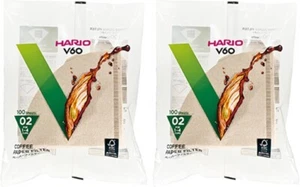 Hario V60 Paper Coffee Filters, Size 02, Natural, 200 Count - Picture 1 of 4
