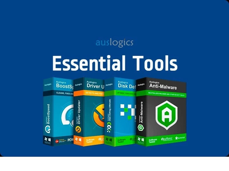 Auslogics Essential Pack ,All Auslogics tools , disk defrag, boostspeed 13 - Image 1 of 1