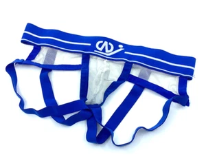 WANGJIANG Ropa Interior Blanco Malla Jockstrap XL Azul Correas Rayón Spandex - Imagen 1 de 6