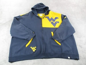 West Virginia Mountaineers Hoodie Fanatics Adult 7XL Full Zip Gold Blue Football - Picture 1 of 16