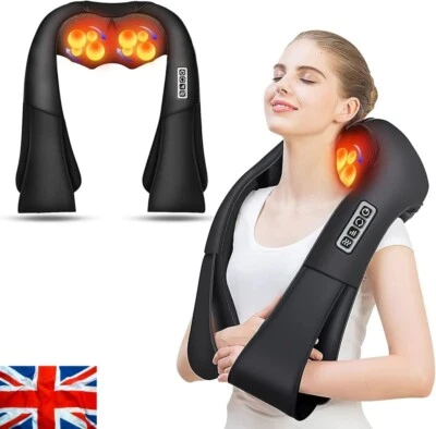 Shiatsu Back Neck and Shoulder Massager with Heat,Deep Tissue 3D Kneading