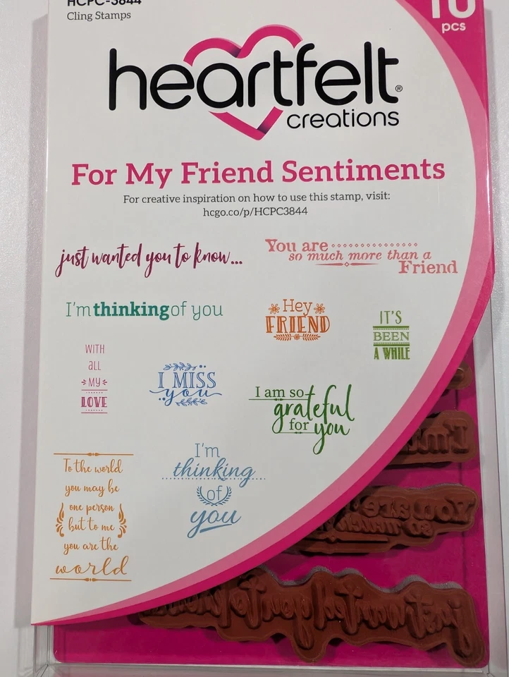 Juego de sellos Heartfelt Creations, For My Friend Sentiments, nuevo Foto 1 de 1