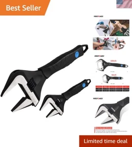 Chrome Vanadium Adjustable Wrench Set - 6" & 10" with Polished Finish - Picture 1 of 9