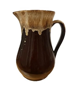RRP CO Roseville Brown Drip Glaze Pottery Pitcher Vintage 10.5” - Picture 1 of 9