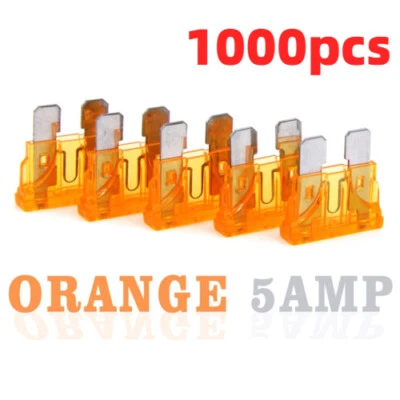 1000PCS 5 AMP ATC/ATO STANDARD Regular FUSE BLADE 5A CAR TRUCK BOAT MARINE RV US - Image 1 of 4
