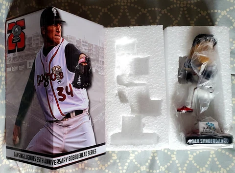 NIB 2021 Lansing Lugnuts 25th Anniversary Noah Syndergaard #34 Bobblehead SGA Cover
