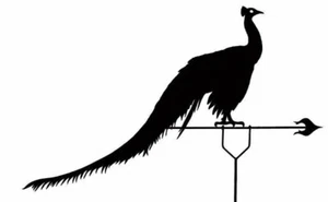 Grande Pavone 160 cm banderuola - Great Peacock weather van iron 9751 - Imagen 1 de 1