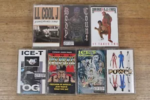 7x Vtg Rap/Hip-Hop Cassette Tapes Ice-T OG Power Home Invasion Body Count etc - Foto 1 di 21