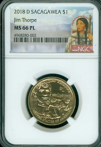 2018 D SACAGAWEA DOLLAR NGC MS 66 PL - Picture 1 of 2