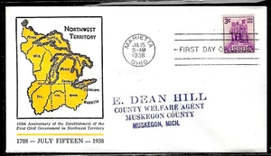 837 3c Stamp (1938) NORTHWEST TERRITORY FDC FROM LINPRINT CACHETS !! - Picture 1 of 1