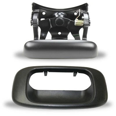 Juego de 2 bisel de manija de puerta trasera para Chevrolet Silverado 1500 99-2006 negro Foto 1 de 4
