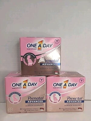 3 件 One A Day 女式产前高级完整多种维生素 - 30 粒软胶囊 11/24 — 第 1/4 张图片