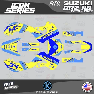 Kit de gráficos para Suzuki DRZ110 2000-2009 Icon Series - azul - Imagen 1 de 6