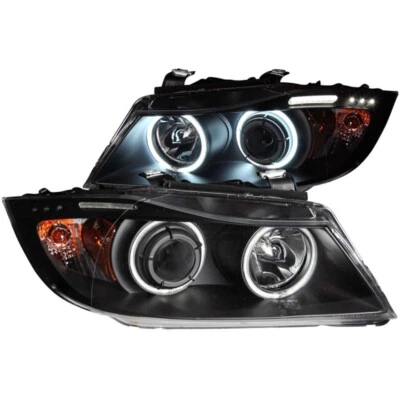 ANZO for 2006-2008 BMW 3 Series E90-E91 Projector Headlights w/ Halo w/ LED Bar — 第 1/4 张图片