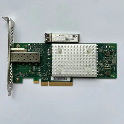 QLogic QLE2690-DEL 16Gb FC SFP+ Single Port Host Bus Adapter 0P8PCK 0YNFDG w SFP - Image 1 of 4