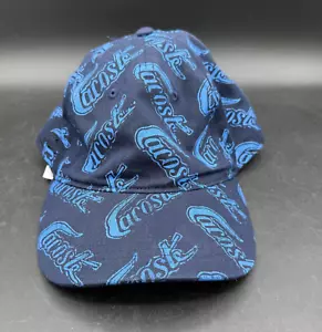 Lacoste Men's Baseball Hat Graphic Croc All Over Print Navy Blue One Size - NWT - Picture 1 of 17