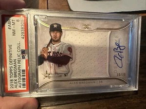 2018 Topps Definitive Autograph Relic Collection Alex Bregman #10/30 PSA 8 - Imagen 1 de 2