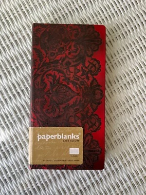 Paperblanks Lined Journel Lace Allure (Rouge Boudoir) Slim - Image 1 of 4