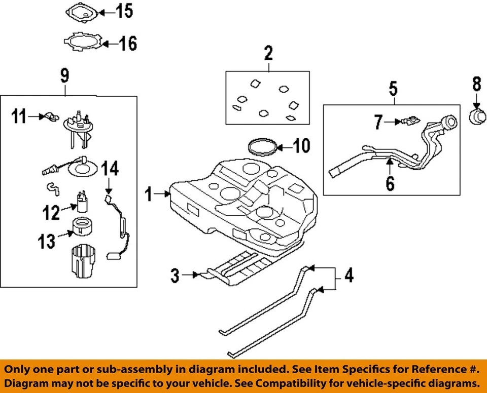 Componentes del sistema de combustible HYUNDAI OEM 11-17 Azera - Cubierta de acceso 311073R000 Foto 1 de 1