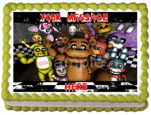 FIVE NIGHTS AT FREDDY'S Edible Cake topper image Party decoration - Picture 1 of 10