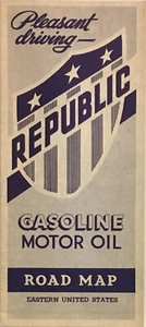 1938 Republic Road Map: Eastern United States NOS - Picture 1 of 1