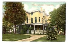 Antique Postcard ~ Wooster Ohio ~ Wooster Hospital Porch View Old Fire Escape