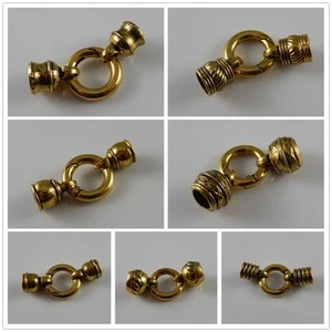 Gorra con cierre de conector dorado para pulsera collar joyería accesorios aleación 2x - Imagen 1 de 21