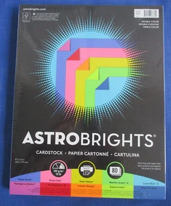 NEW Sealed Astrobrights Double Color Heavy Cardstock 8.5x11" 70lb. 80 Sheets - Picture 1 of 2